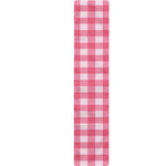 Pink And White Buffalo Check Print Table Runner