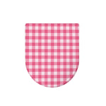 Pink And White Buffalo Check Print Toilet Lid Cover