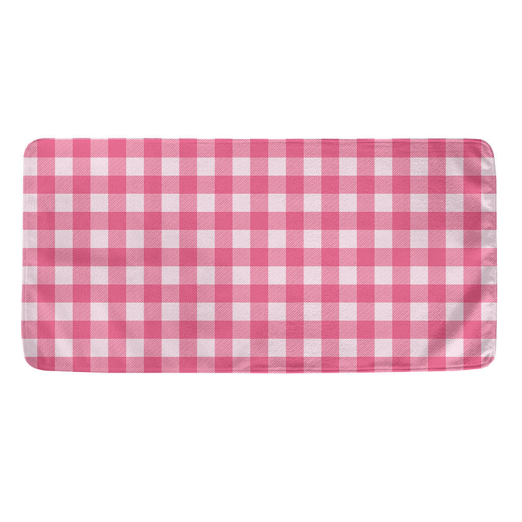 Pink And White Buffalo Check Print Towel