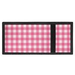 Pink And White Buffalo Check Print Trifold Wallet