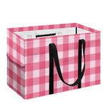 Pink And White Buffalo Check Print Utility Tote Bag