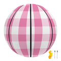 Pink And White Check Pattern Print Basketball