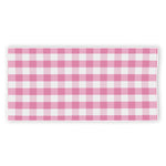 Pink And White Check Pattern Print Beach Towel