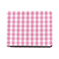 Pink And White Check Pattern Print Bifold Wallet