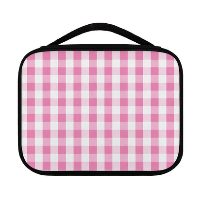 Pink And White Check Pattern Print Classic Bible Case
