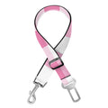 Pink And White Check Pattern Print Dog Seat Belt