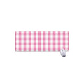 Pink And White Check Pattern Print Extended Mouse Pad