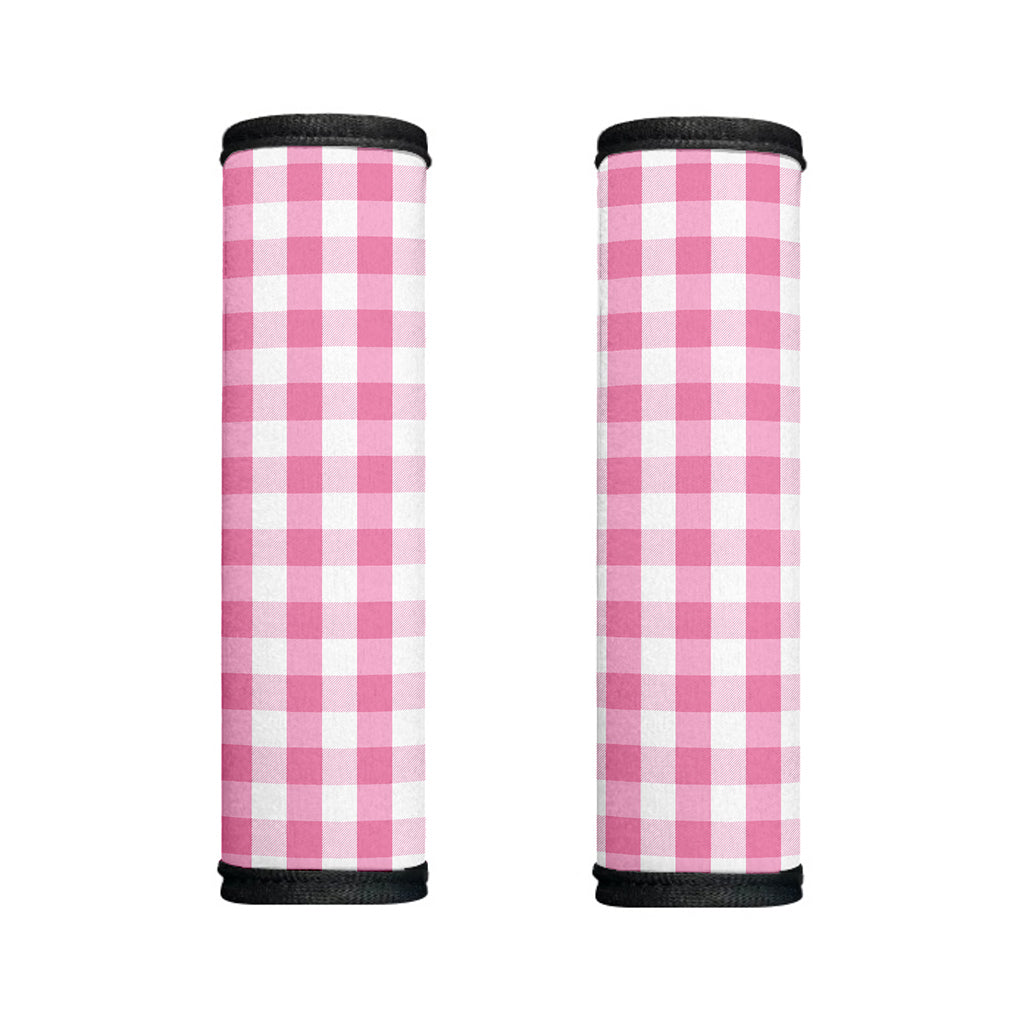 Pink And White Check Pattern Print Handle Covers
