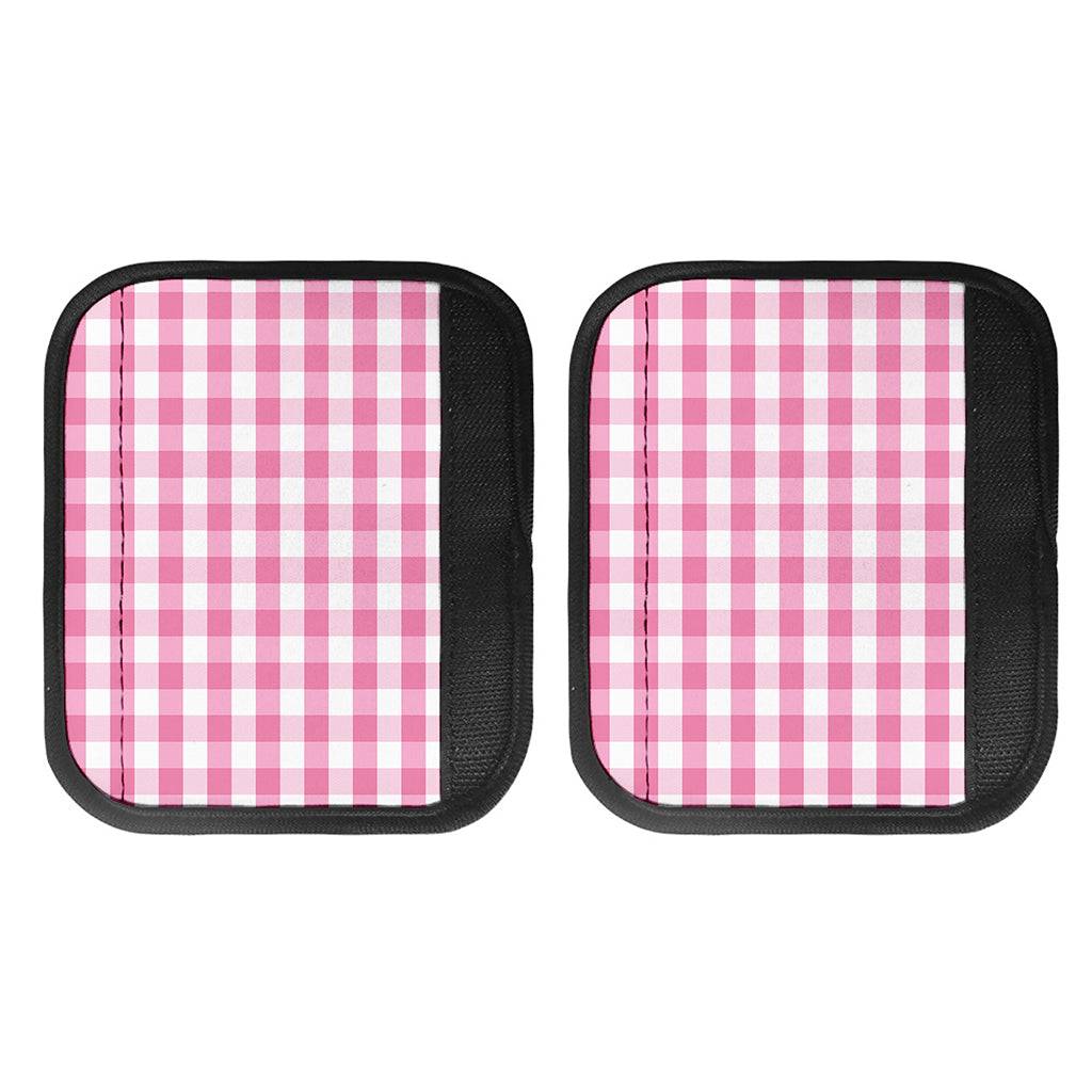 Pink And White Check Pattern Print Handle Covers