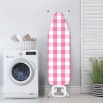Pink And White Check Pattern Print Ironing Board Cover