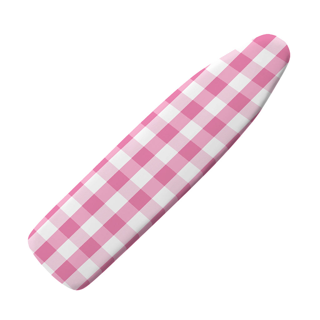 Pink And White Check Pattern Print Ironing Board Cover