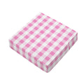 Pink And White Check Pattern Print Outdoor Seat Cushion Cover
