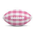 Pink And White Check Pattern Print Rugby Ball