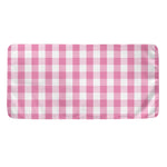 Pink And White Check Pattern Print Towel