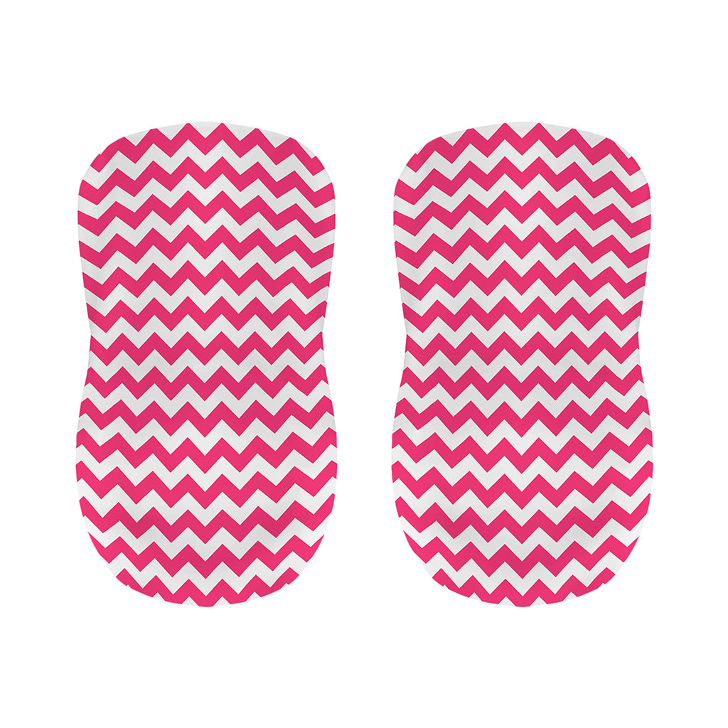 Pink And White Chevron Pattern Print Bar Stool Covers
