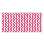 Pink And White Chevron Pattern Print Beach Towel