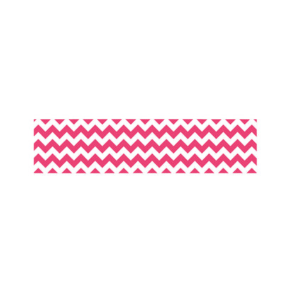Pink And White Chevron Pattern Print Bed Runner