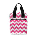Pink And White Chevron Pattern Print Bible Tote Bag