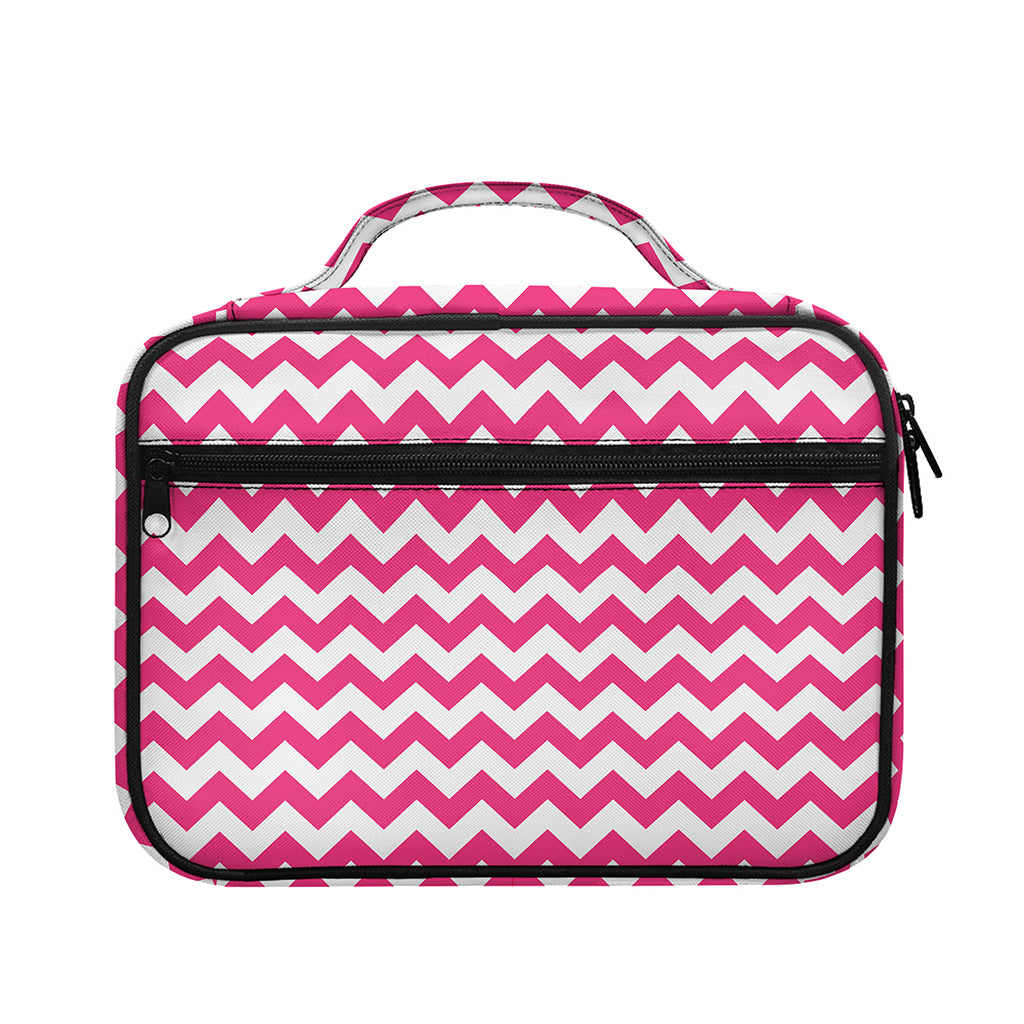 Pink And White Chevron Pattern Print Briefcase Bible Bag