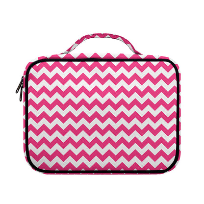 Pink And White Chevron Pattern Print Briefcase Bible Bag
