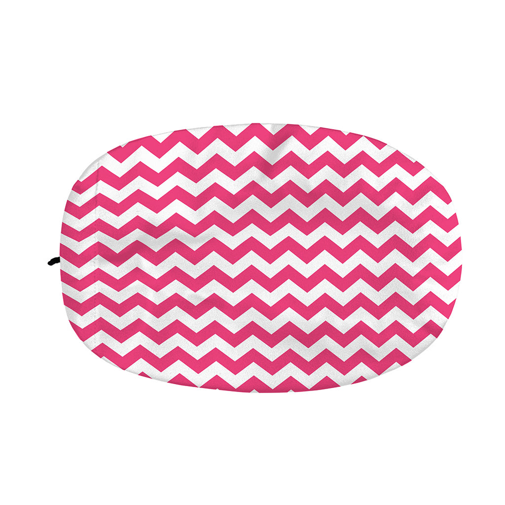 Pink And White Chevron Pattern Print Car Side Mirror Covers
