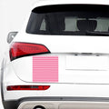 Pink And White Chevron Pattern Print Car Sticker