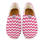 Pink And White Chevron Pattern Print Casual Shoes
