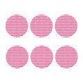 Pink And White Chevron Pattern Print Coaster Set