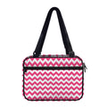 Pink And White Chevron Pattern Print Double Strap Bible Bag