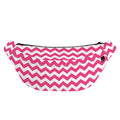 Pink And White Chevron Pattern Print Fanny Pack