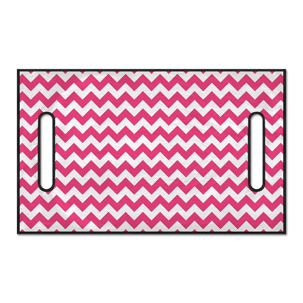 Pink And White Chevron Pattern Print Golf Cart Seat Cover