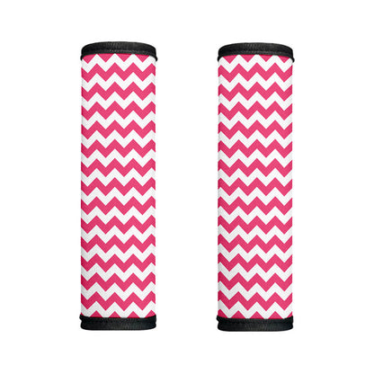 Pink And White Chevron Pattern Print Handle Covers