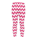 Pink And White Chevron Pattern Print Men's leggings