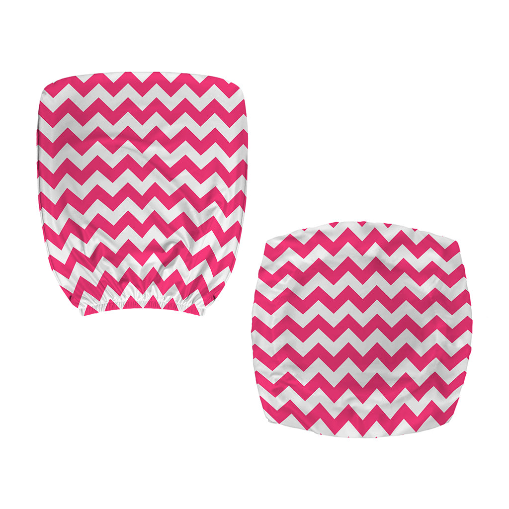 Pink And White Chevron Pattern Print Office Chair Cover