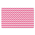 Pink And White Chevron Pattern Print Polyester Doormat