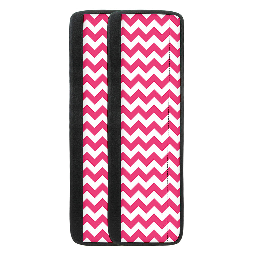 Pink And White Chevron Pattern Print Refrigerator Handle Covers
