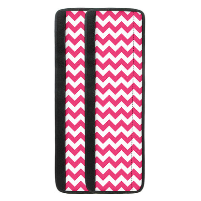 Pink And White Chevron Pattern Print Refrigerator Handle Covers