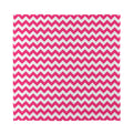 Pink And White Chevron Pattern Print Silk Bandana