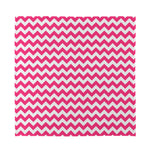 Pink And White Chevron Pattern Print Silk Bandana