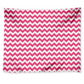 Pink And White Chevron Pattern Print Tapestry