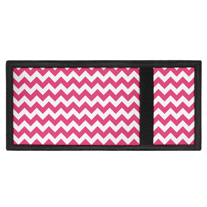 Pink And White Chevron Pattern Print Trifold Wallet