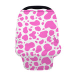 Pink And White Cow Print Baby Seat Cover