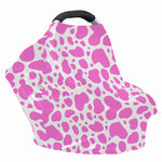 Pink And White Cow Print Baby Seat Cover