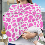 Pink And White Cow Print Baby Seat Cover