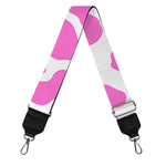Pink And White Cow Print Bag Strap