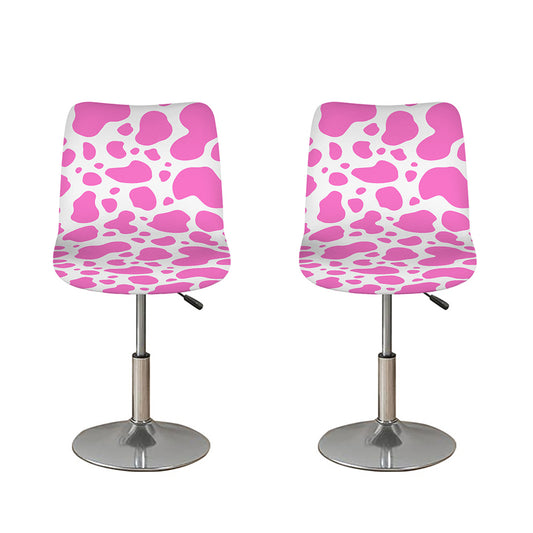 Pink And White Cow Print Bar Stool Covers