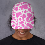 Pink And White Cow Print Baseball Cap