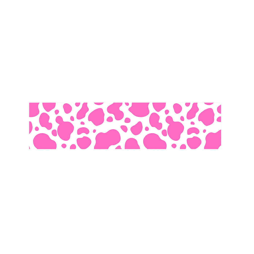 Pink And White Cow Print Bed Runner