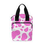 Pink And White Cow Print Bible Tote Bag