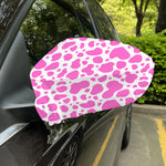 Pink And White Cow Print Car Side Mirror Covers
